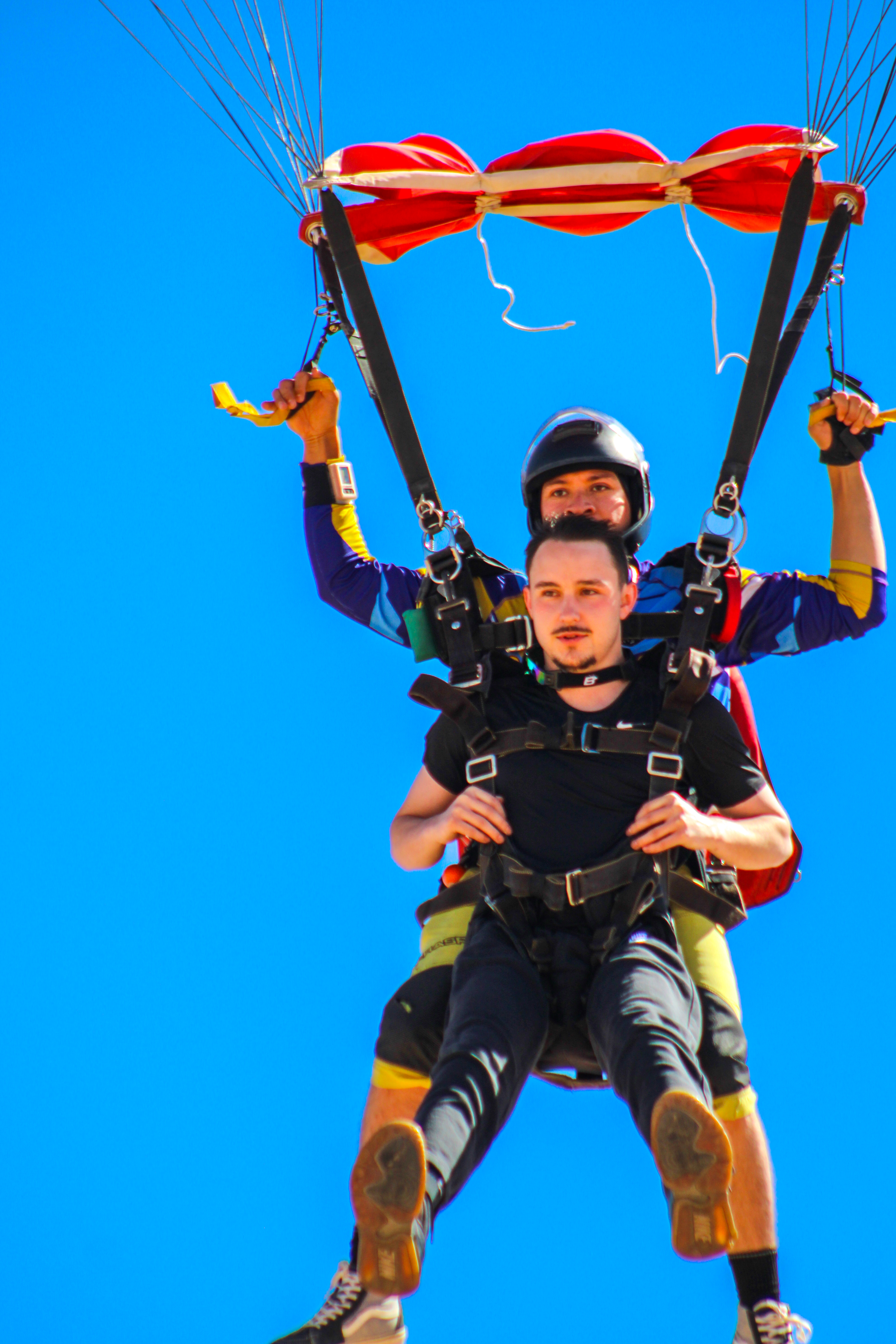 Student preparing to exit aircraft